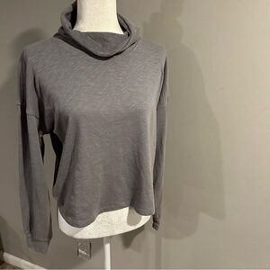 NWT Bobi Knit Long Sleeve Grey Shirt Medium Sustainable Cotton
